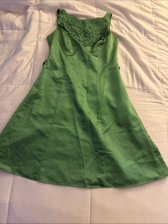 David's Bridal Dresses & Skirts - David's Bridal Mint Green Dress with Rosette Detail Size 10